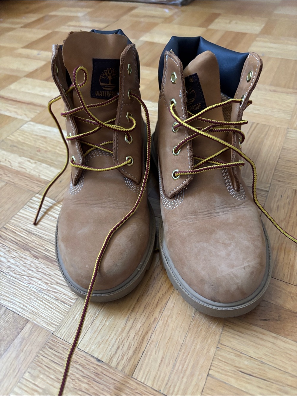 Timberland Wheat Brown Kids Waterproof Lace-Up Boots
